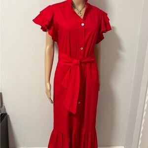 Forever New Vibrant Red Maxi Dress